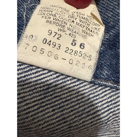 VTG Levi's Type III Trucker Denim Jean Jacket 70505 2016 USA 70s-80s Medium Wash - Picture 11 of 16